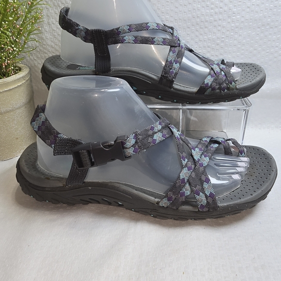 WOMENS SKECHERS REGGAE LOOPY STRAPPY SANDAL MULTICOLOR WOMENS 9 - Picture 1 of 5